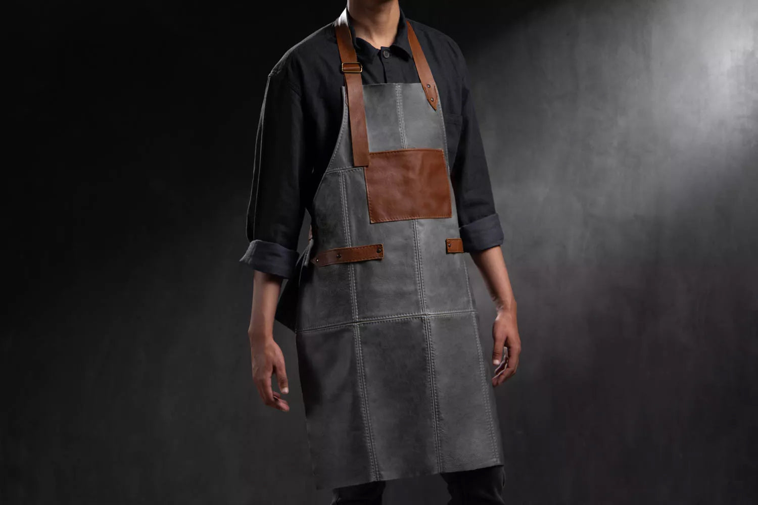 Delantal Profesional en cuero ¨GRAY´
