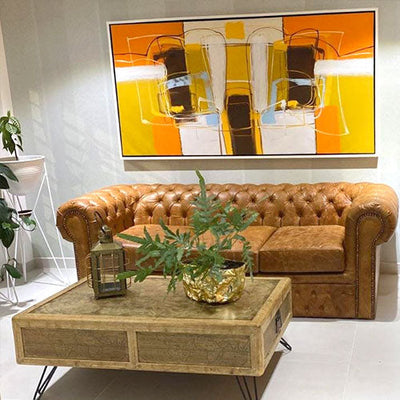 Sofá en Cuero ¨CHESTERFIELD¨