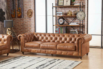 Sofá en Cuero ¨CHESTERFIELD¨