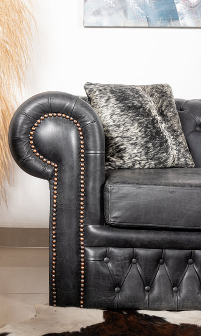SET  Chesterfield en Cuero ¨Sofá 3 Plazas+ 2 Plazas y Poltrona¨