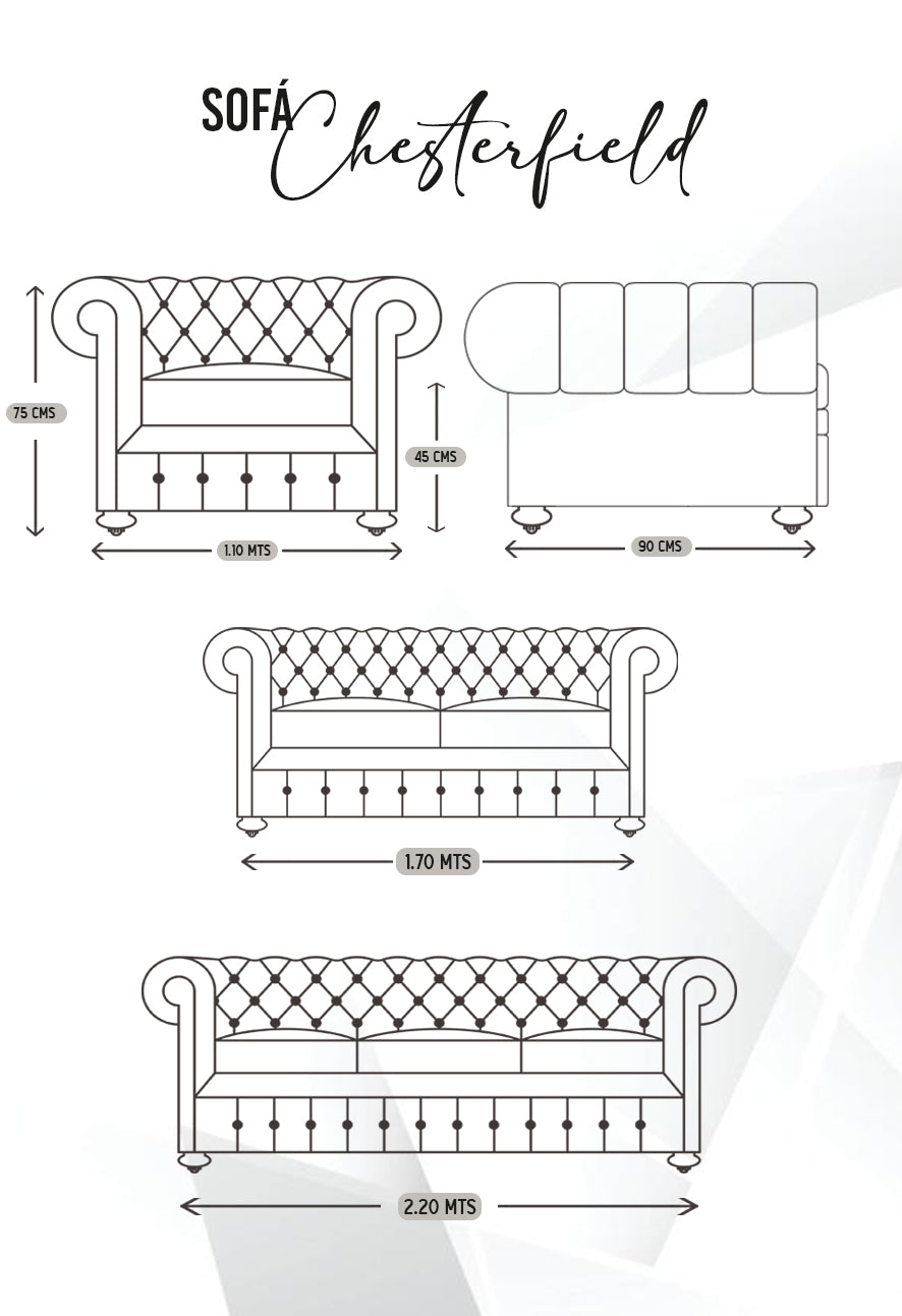 Sofá en Cuero ¨CHESTERFIELD EDICION AVIADOR¨