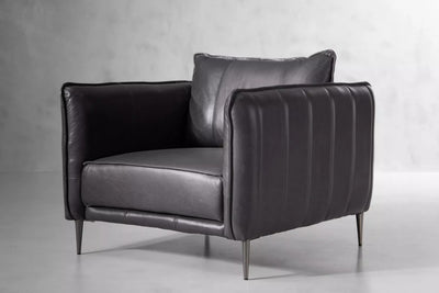 SET Aldano en Cuero ¨Sofá 3 Plazas + 2 Poltronas¨