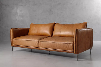 SET Aldano en Cuero ¨Sofá 3 Plazas + 2 Poltronas¨