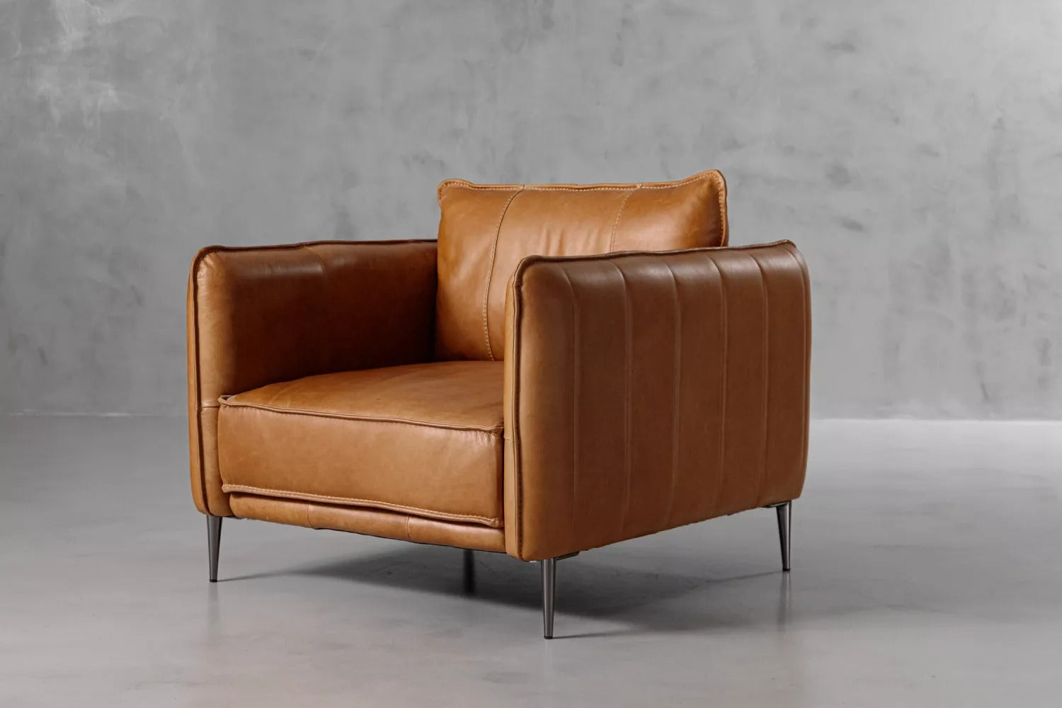 SET Aldano en Cuero ¨Sofá 3 Plazas + 2 Poltronas¨