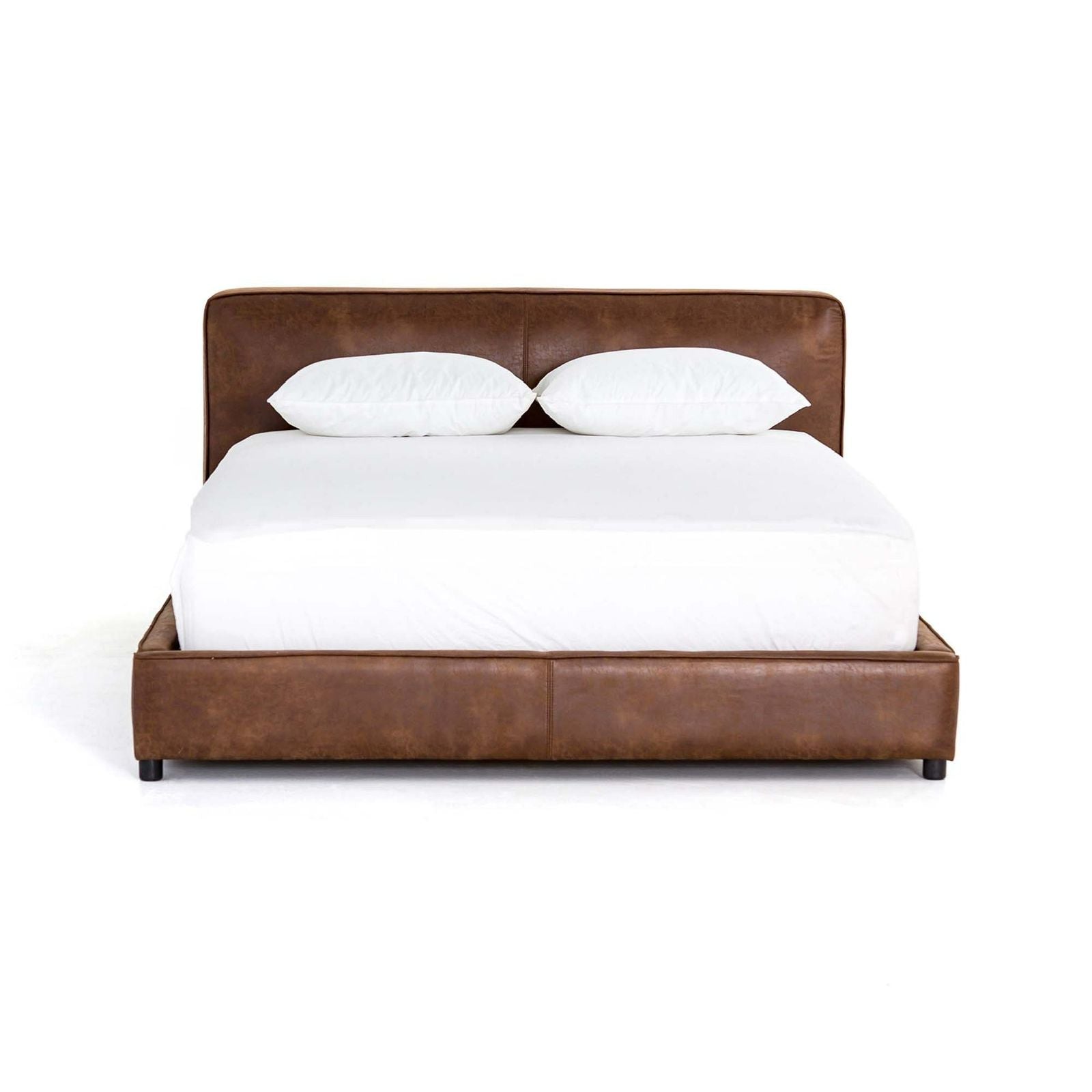 Cama en cuero "AURA"