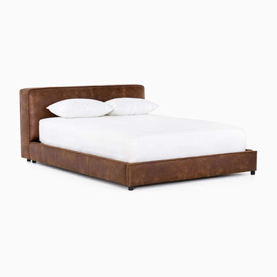 Cama en cuero "AURA"