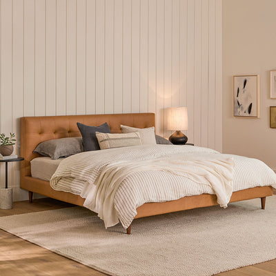 Cama en cuero "VALETTA"