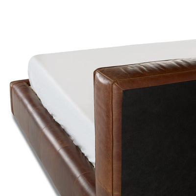 Cama en cuero "MILANO"