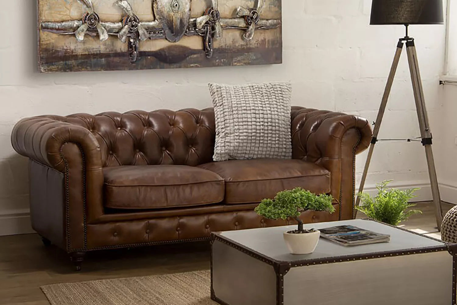 Sofá en Cuero ¨CHESTERFIELD¨