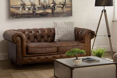 Sofá en Cuero ¨CHESTERFIELD¨