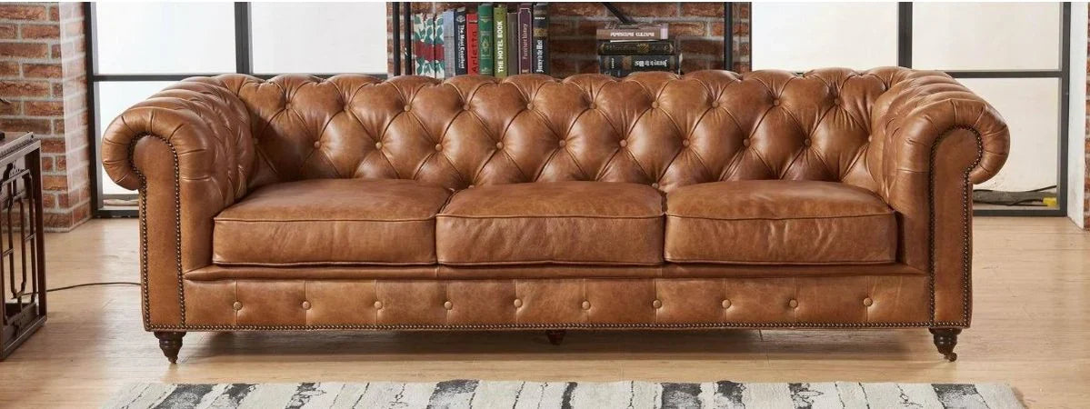 Sofá en Cuero ¨CHESTERFIELD¨